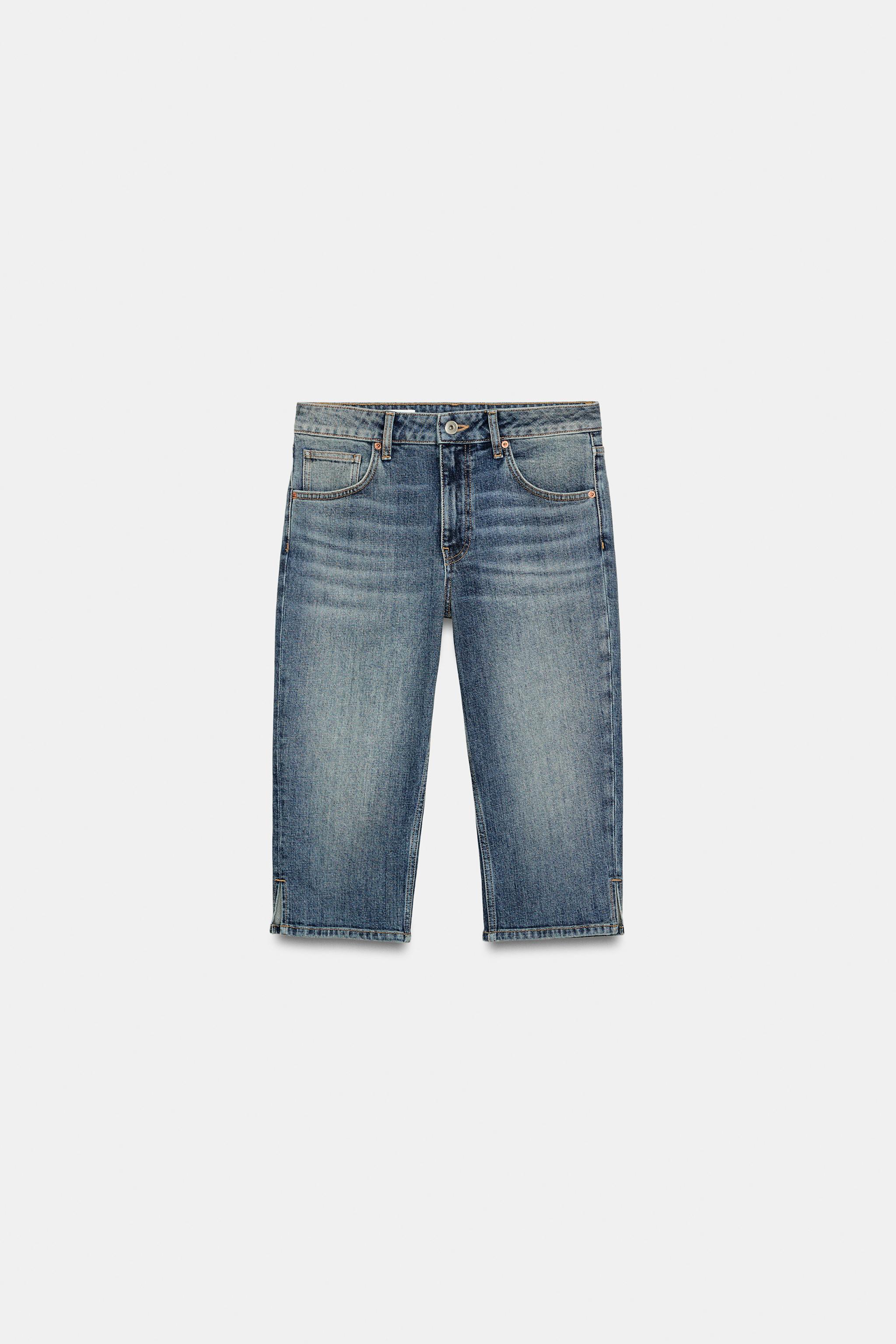 JEAN CAPRI DENIM TRF TAILLE MOYENNE